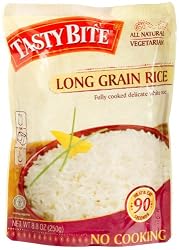 Tasty Bite Long Grain Rice, Heat & Eat, 8.8-Ounce Pouches (Pack of 12)