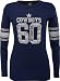 Dallas Cowboys -Women's- Navy Jersey Stripe Long Sleeve Tee