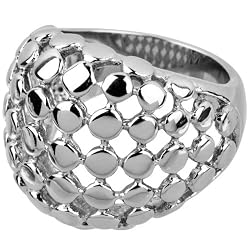 Inox Jewelry 316L Stainless Steel Women's Dot Cocktail Ring