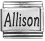 Allison Laser Name Italian Charm Link