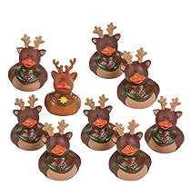 Fun Express Reindeer Rubber Duckies Christmas Duck Party Favors Set (Set of 9)
