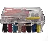 KINGSO 40pcs Sewing Kit Box Set Threader Needle Hand Tape Scissor Thimble