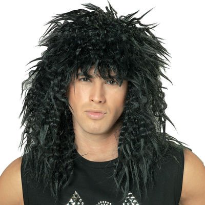 80's Rock Star Wig -Black