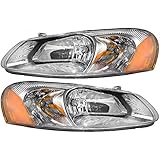 2001-2006 Dodge Stratus 4-Door & 2001-2003 Chrysler Sebring Sedan or Convertible Headlight Headlamp Head Light Lamp Pair Set Right Passenger And Left Driver Side (2001 01 2002 02 2003 03 2004 04 2005 05 2006 06)