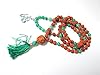 Fourth Heart Chakra- Green Jade Rudraksha Prayer Mala Yoga Beads 108+1 OM Pendant