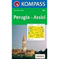 Kompass Karten, Perugia, Deruta: Carta escursionistica, cicloturistica. Con guida KOMPASS