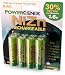 PowerGenix ZRPGX-AA8 AA 1.6v 2500 mWh ZiNc High-Voltage Rechargeable Batteries -8 Pack (Green)