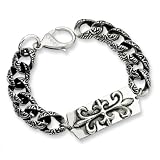 Chisel Stainless Steel Antiqued Gothic Bracelet