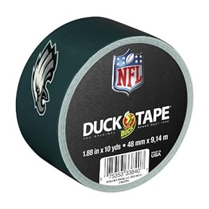 Duck Brand 240491 Philadelphia Eagles NFL Team Logo Duct Tape, 1.88-Inch by 10 Yards, Single Roll
