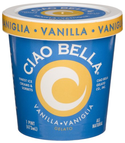 Ciao Bella Vanilla Gelato, 16-Ounce Cups (Pack of 4) by CIAO BELLA