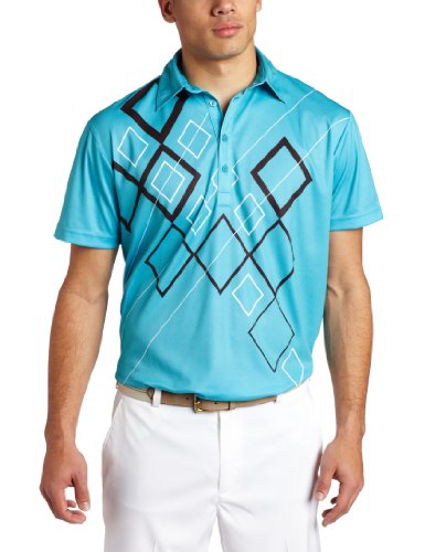 Sligo Men's Brighton Golf Patterned Golf Shirt