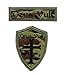 Deus Vult Cross Shield christian Templar Knight in God Wills Hook Patch 2pc Camo