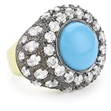 Beyond Rings Luna Cabochon Gunmetal And Gold C