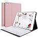 Keyboard?Case Compatible with iPad?Mini?5/4/3/2/1, SENGBIRCH iPad?Mini Case?with?Keyboard Removable Wireless Connect, Soft Rubber PU Case (Rose Gold,Mini)