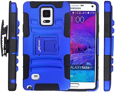 Note 4 Case,Belt Clip Shockproof Drop Proof Heavy Duty Case for Samsuny Galaxy Note 4 (Blue)