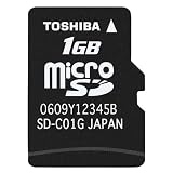 Toshiba microSD 1GB SD-C01G 海外向パッケージ品