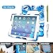 ACEGUARDER Apple Ipad Air Ipad 5 Case Waterproof Rainproof Shockproof Kids Proof Case for Ipad 5 (Gifts Outdoor Carabiner + Whistle + Handwritten Touch Pen) (Aceguarder Brand) (NAVY/WHITE)