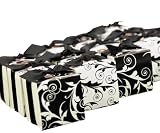 516qxVKJ84L. SL160  Hortense B. Hewitt Wedding Accessories, Favor Boxes with Reversible Black and White Flourish Wrap, 2 Inches Square, Package of 25