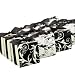 Hortense B. Hewitt Wedding Accessories, Favor Boxes with Reversible Black and White Flourish Wrap, 2-Inches Square, Pack Candleage of 25