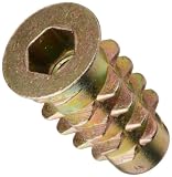 E-Z LOK Threaded Insert For Soft Wood, 10-32 Int Thread - 20mm length - Flanged- Zinc Die Cast (Pack of 25)