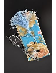 Beautiful Silk Brocade Eyeglass Sunglass Pouch Glasses Protect Bag - Colorful Flowers by Shanghai Old Street