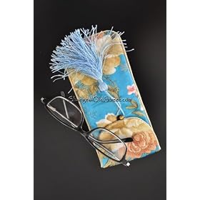 Click here to buy Beautiful Silk Brocade Eyeglass Sunglass Pouch Glasses Protect Bag - Colorful Flowers by Shanghai Old Street.