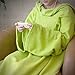 Snuggie Neon Green Blanket with Sleeves for Kids, 54