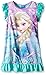 Disney Little Girls' Frozen Elsa Frosted Filigree Fun Nightgown Teal 6