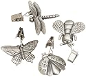 Prodyne TW-9-W Pewter Tablecloth Weights, Garden Dwellers , Set of 4