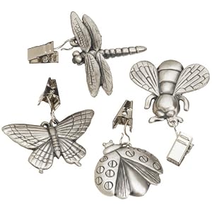 Click to buy Cool Kitchen Gadget: Prodyne TW-9-W Pewter Tablecloth Weights, Garden Dwellers , Set of 4 from Amazon!