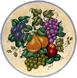 Fruit Plate Pattern Burner Kovers 4 per set 2 large & 2 small