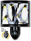 Penguins - Night Light by Art Plates