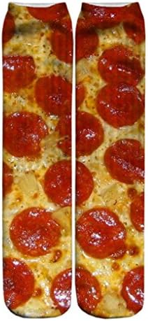 Pizza Food Snacks 3D Printing Style Wild Fashion Harajuku Calcetines