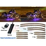 12pc Purple LED Flexible Motorcycle Light Kit by LedGlow