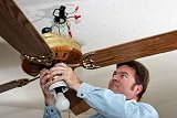 Electrician Removes Ceiling Fan - 18W x 12H - Peel and Stick Wall Decal by Wallmonkeys
