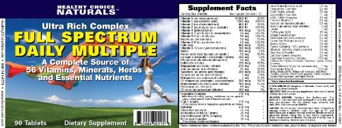 Full Spectrum Daily Multiple Vitamin - With 56 Nutrients for Maximum Support - 90 Tablets