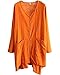 Najia Symbol Womens Casual V Neck Buttons up Linen Plus Size Long Blouses
