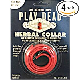 Castor and PolluxPlay Dead Herbal Collar Dog, Red, All Natural (Pack of 4) by 