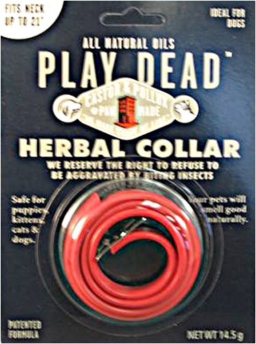 Castor & PolluxPlay Dead Herbal Collar Dog, Red, All Natural (Pack of 4)