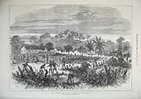 1874 ASHANTEE WAR BATTLE-FIELD ABRAKRAMPA NATIVES PRINT