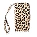 Cellularvilla Wallet Case for BLU Life Play L100A Brown Leopard Pu Leather Wallet Card Flip Open Pocket Case Cover Pouch