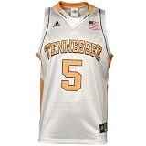 adidas Tennessee Volunteers #5 White Replica Basketball Jersey