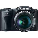 Canon PowerShot SX500 IS 16.0 MP Digital Camera with 30x Wide-Angle Optical Image Stabilized Zoom and 3.0-Inch LCD (Black)