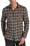 Vintage Red Young Men's Frayed Flannel Plaid Long Sleeve Shirt