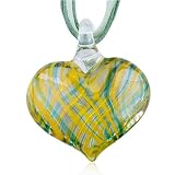 Orange Green Stripe Heart Pendant Murano Glass For Valentines Day Gift 516rbBRwPYL. SL160 Orange Green Stripe Heart Pendant Murano Glass For Valentines Day Gift