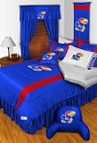 Kansas University Jayhawks Sidelines Queen Bedding Set