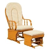 Bassettbaby Mission Glider with Ottoman - Pine