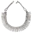 Silver Choker Necklace Girls Handmade Jewelry 15.5 inches (snklcs104)