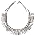 Silver Choker Necklace Girls Handmade Jewelry 15.5 inches (snklcs104)