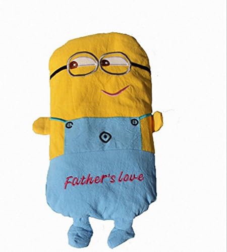 XM Home Fashion-Cartoon Style,Cotton Cover Baby Buckwheat Hull Pillow Newborn Prevent Partial Head Pillow 1 Set Minions Blue
